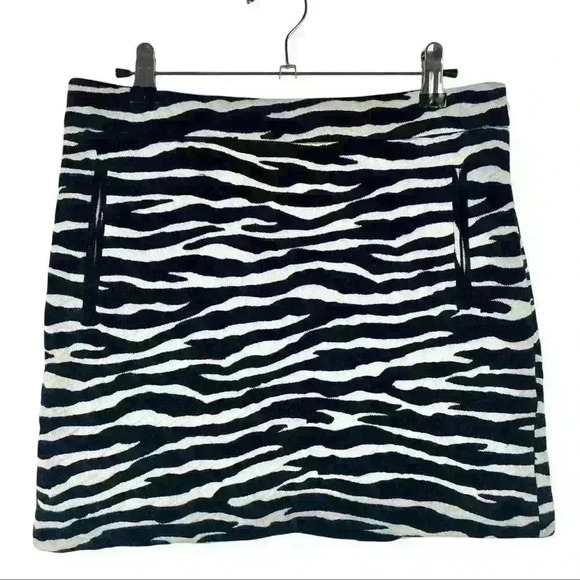 Morgan de Toi Zebra  Mini Skirt, S, Faux Wool Boho Y2K Sexy Goth Festival Style - Picture 5 of 16